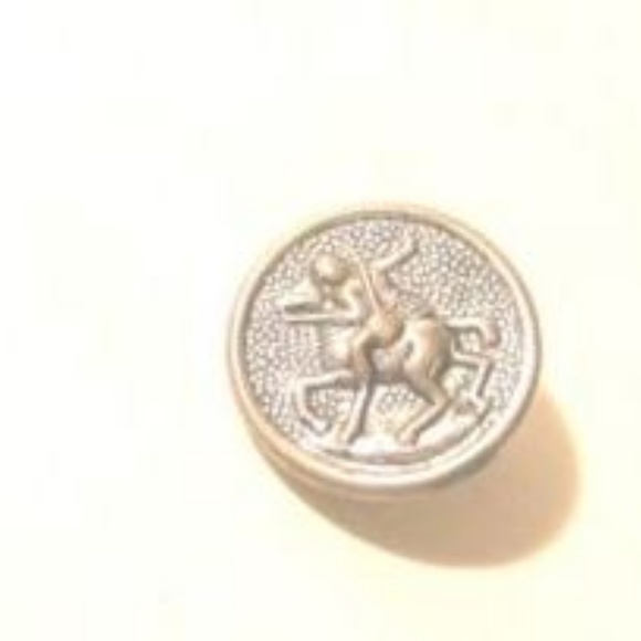 Vintage Antique Horse Button Metal Brass Sewing - Picture 4 of 6